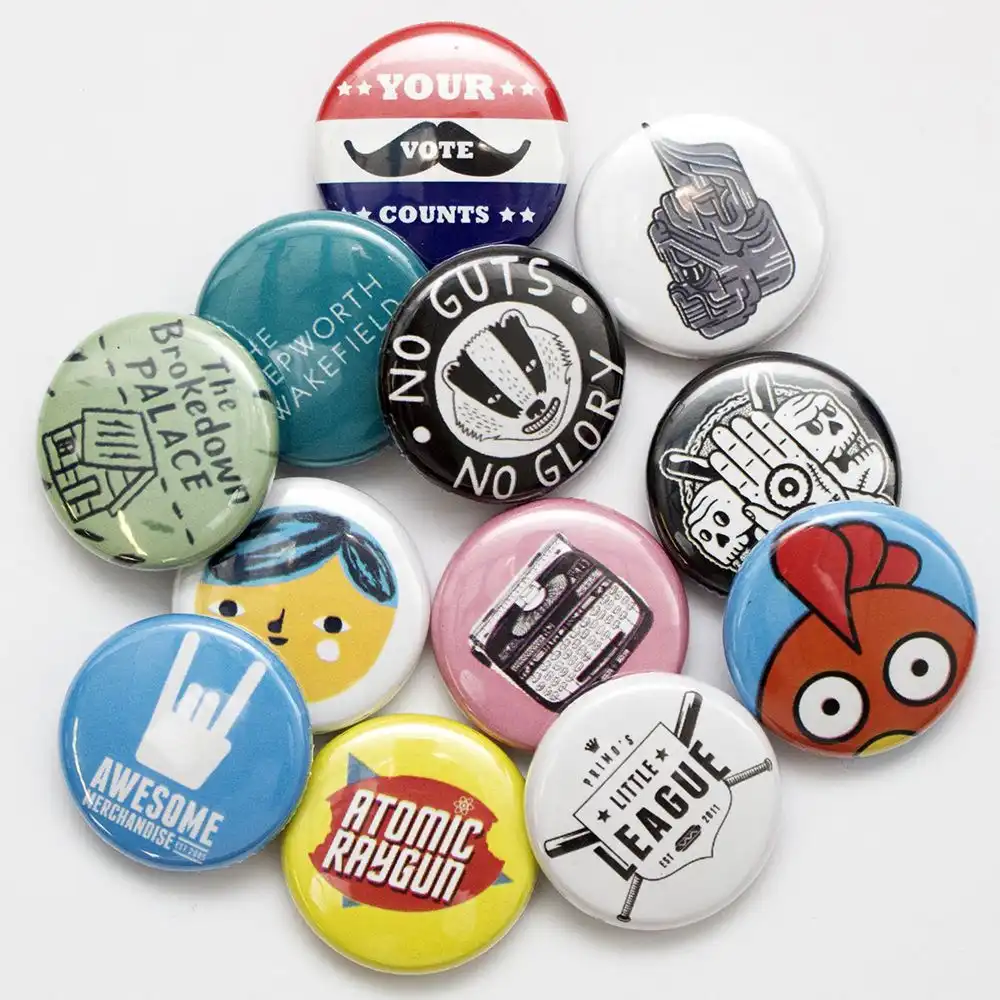 BUTTON BADGE WITH PRINTING