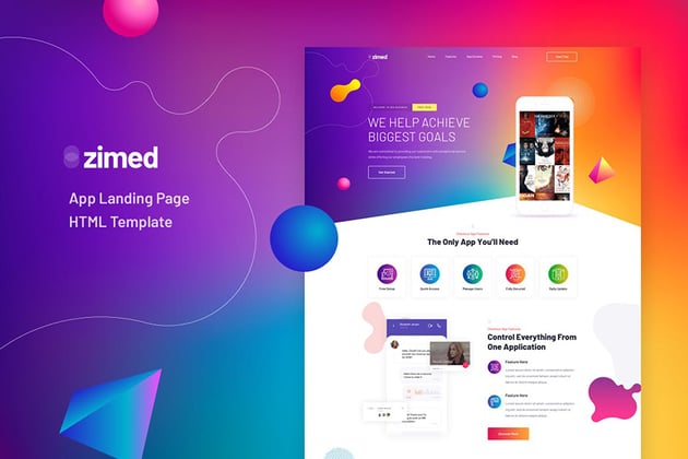 Colorfull and elegant landing page 01