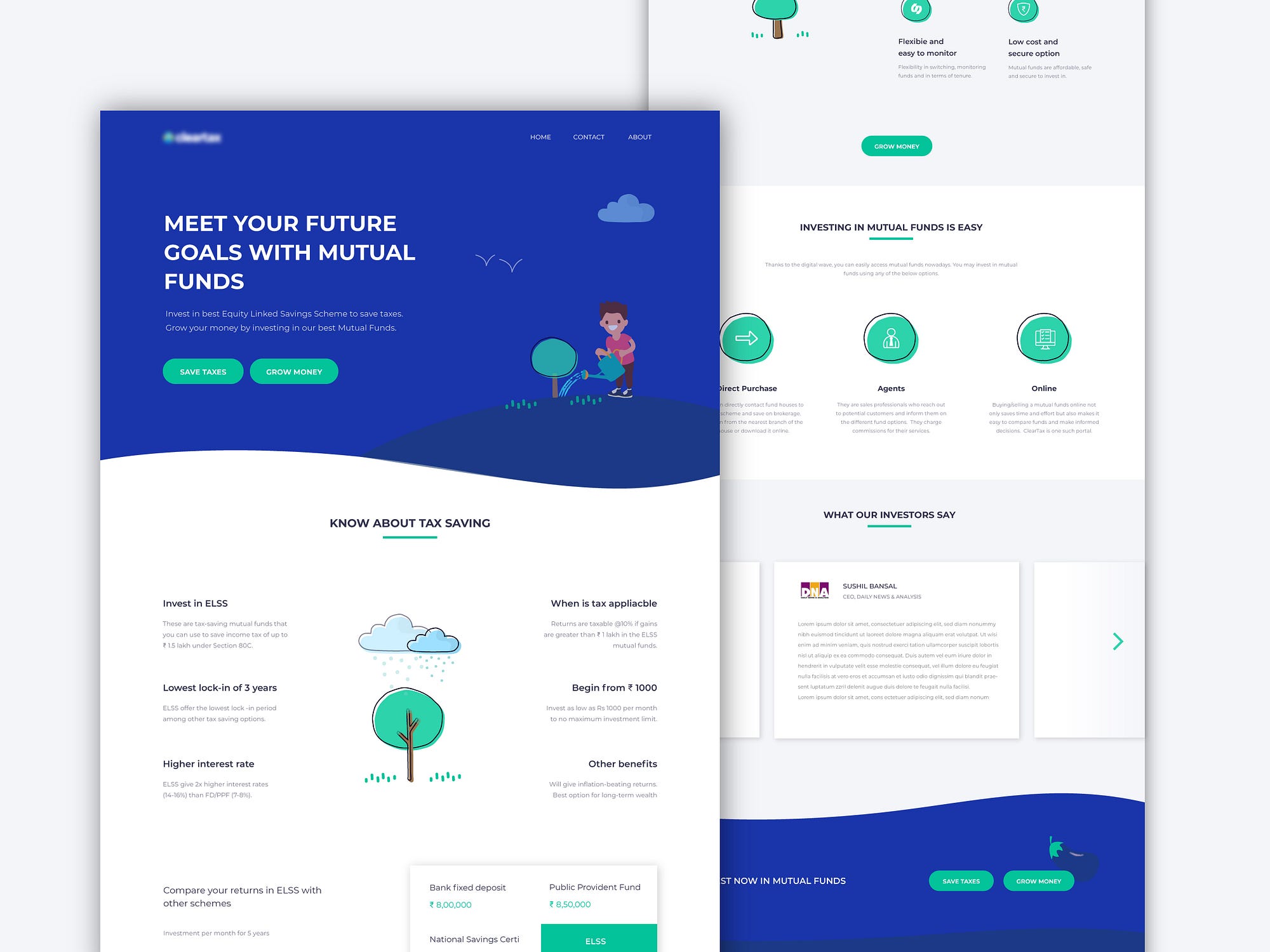 Colorfull and elegant landing page 02